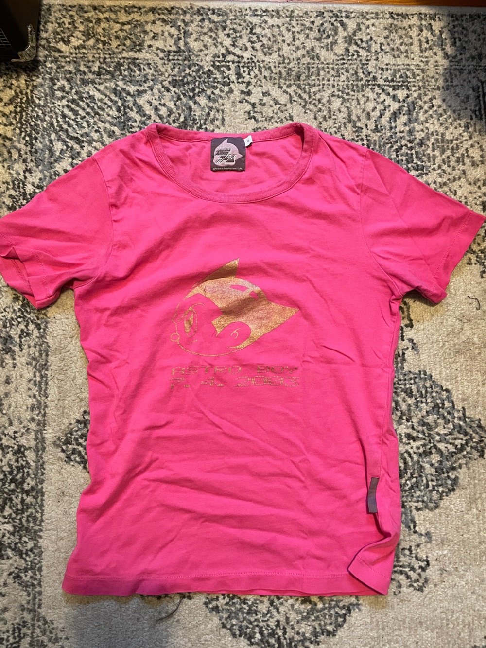 Y2K Astro Boy pink t-shirt